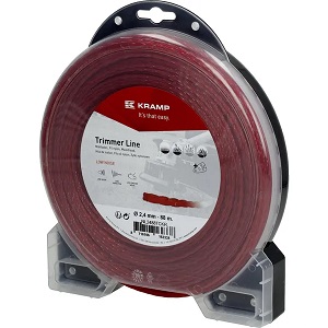 Žací struna spirálová, nízkohlučná, červená, 2,4 mm x 88 m Kramp (KP-NL2488TCKR)