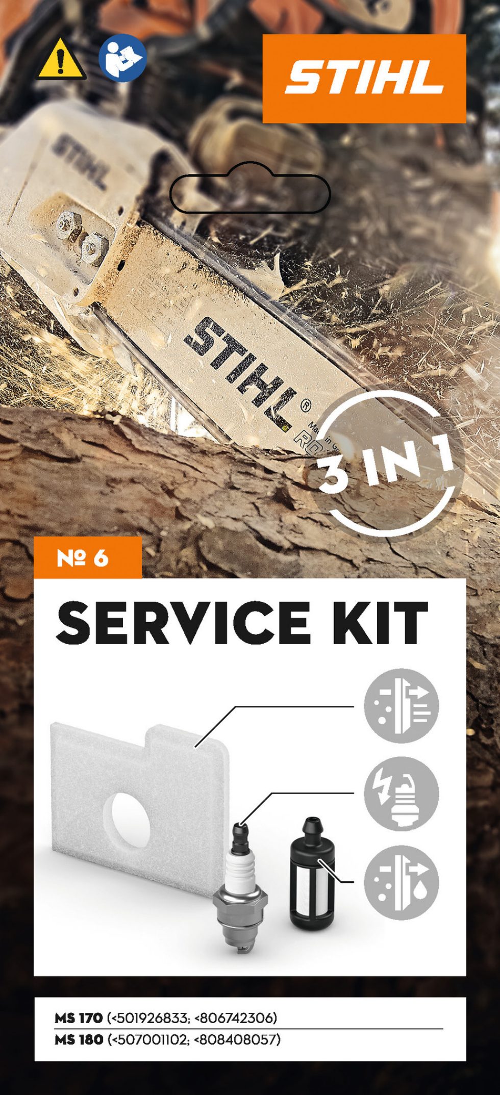 Servisní kit 6 pro pily STIHL MS 170 (do 2014), 180 (do 2015) (11300074100)