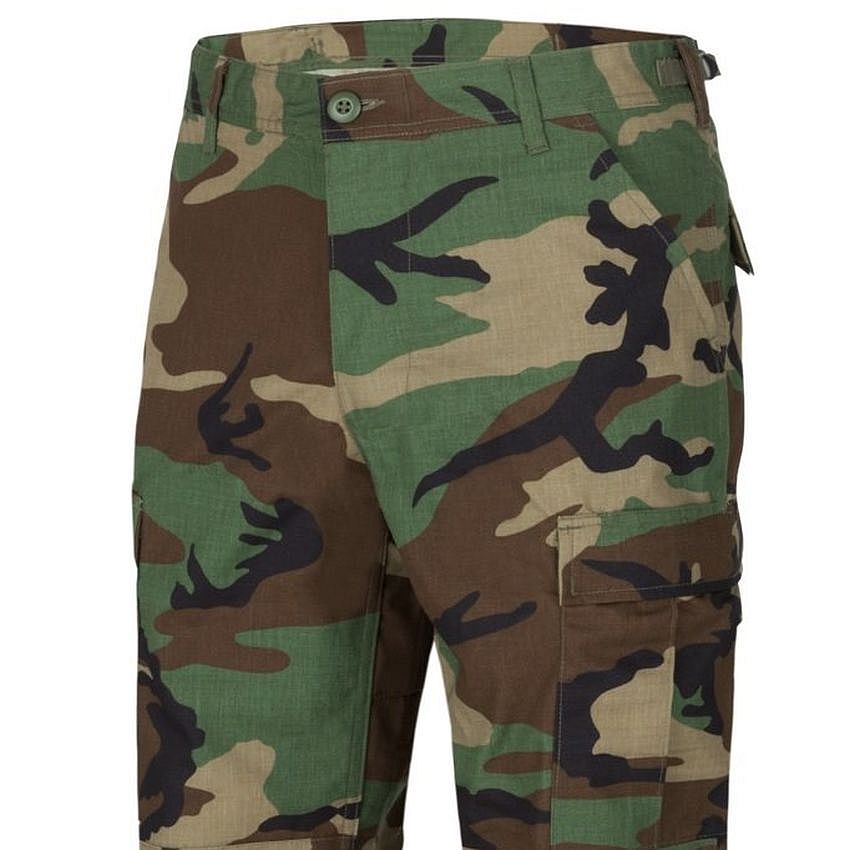 Kalhoty BDU rip-stop HELIKON-TEX woodland M