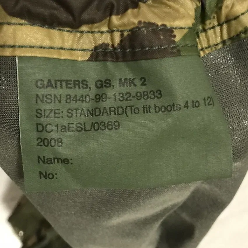 Návleky Gaiters GS MK2 orig. britské DPM provedeni: POUŽITÉ