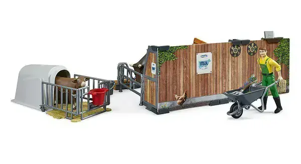 Přístřešek pro krávu s teletem Bruder 62611