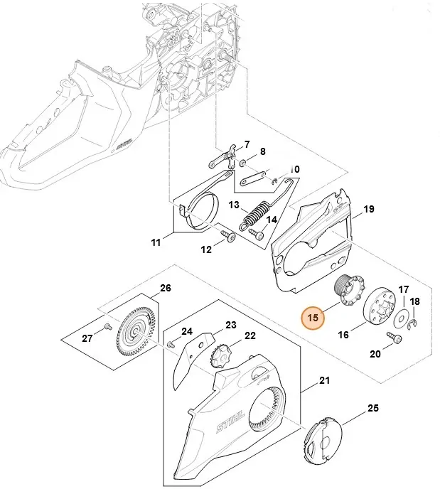 Šnek pro MSA 160, MSA 200, MSA 220 STIHL (12506407101)