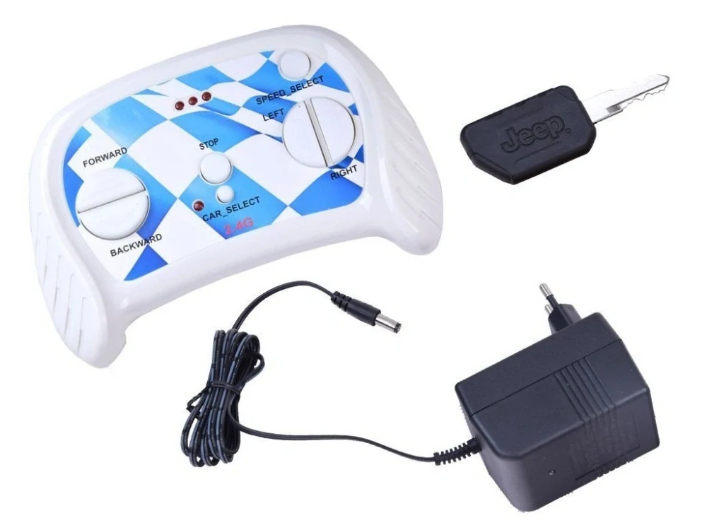 Dětské autíčko HECHT - Jeep Wrangler Rubicon White - akumulátorové vozítko