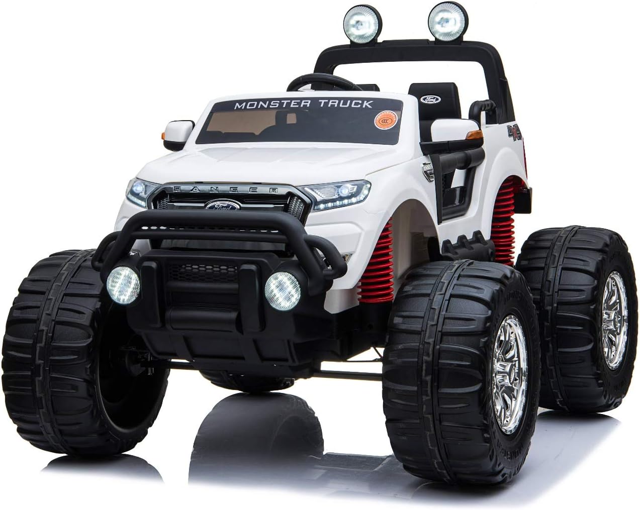 Dětské vozítko HECHT - FORD RANGER MONSTER TRUCK WHITE - akumulátorové autíčko