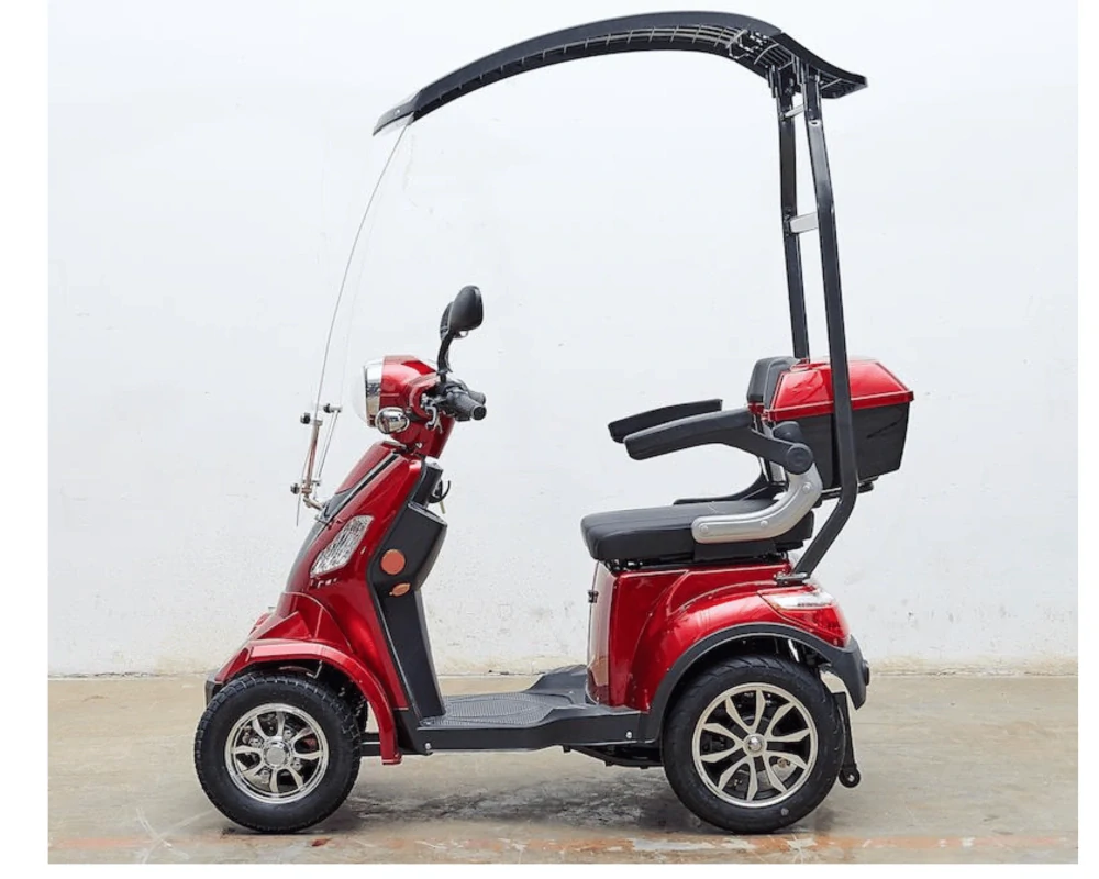 Čtyřkolový elektrický vozík - skútr pro seniory Selvo 41000 se stříškou