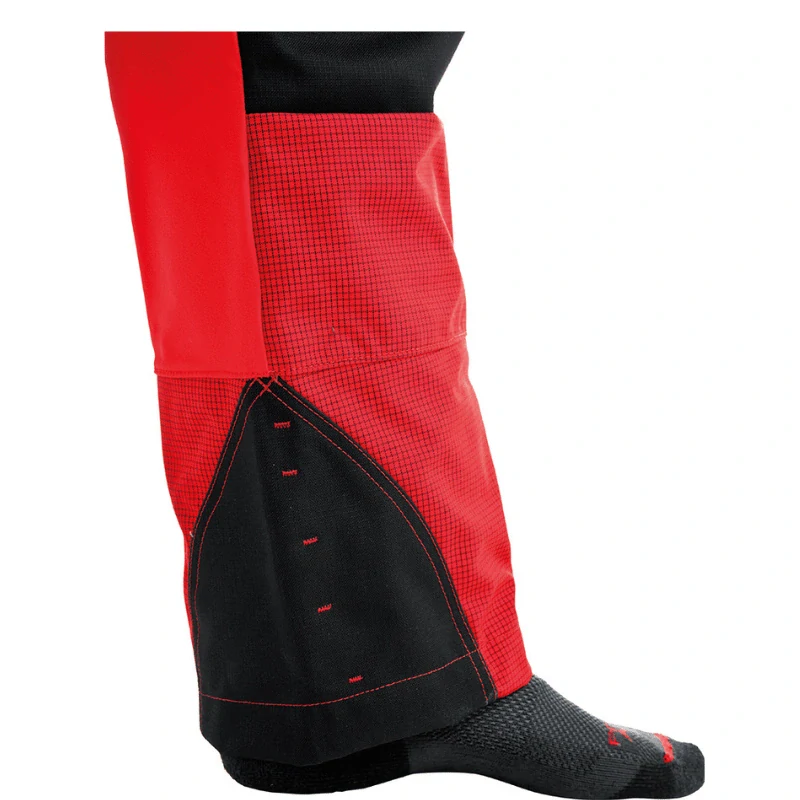 Protipořezové ochranné kalhoty PFANNER Ventilation,typ A, v barvě červené M zkrácené