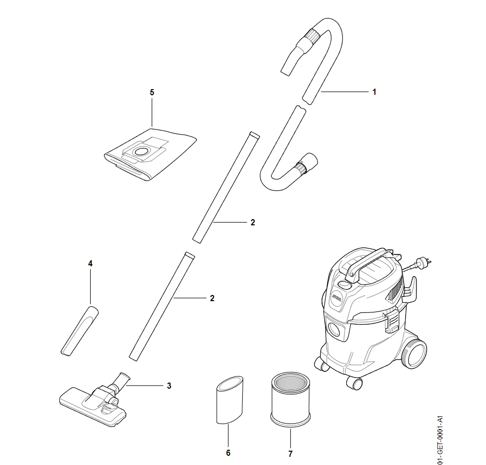 Pěnový filtr vysavače pro vysávání mokrých nečistot STIHL SE 33 (SE015026900)