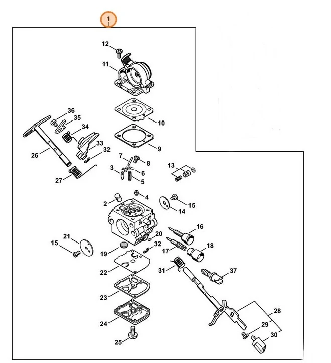 Karburátor C1Q-S121D pro pilu STIHL MS 181 (11391200605)