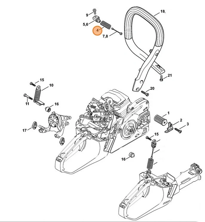 Silentblok pro motorové pily STIHL MS 241 C-M (11417913102)