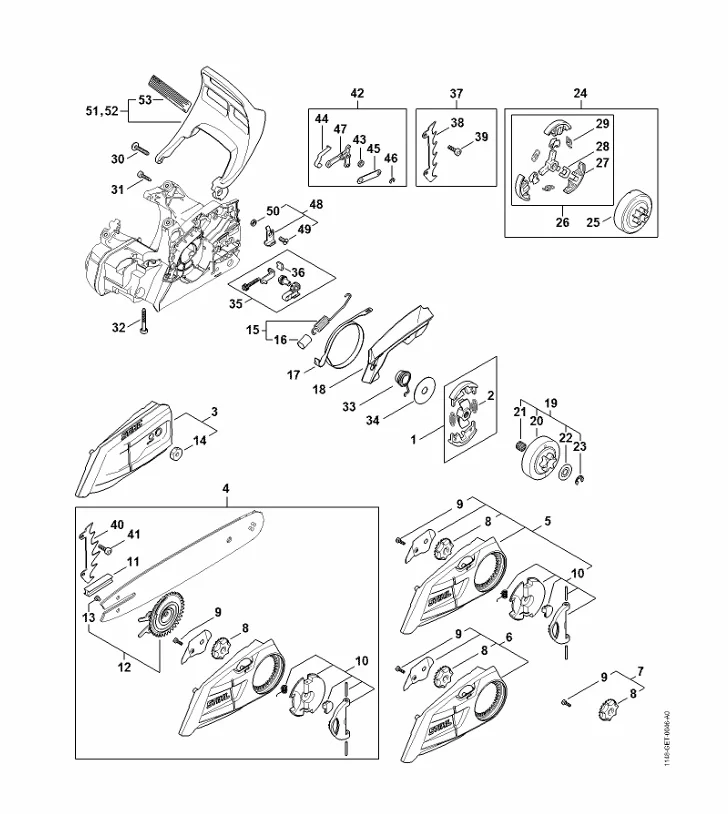 Originální víko řetězky pro pilu Stihl MS 172, MS 212 (11486401704)