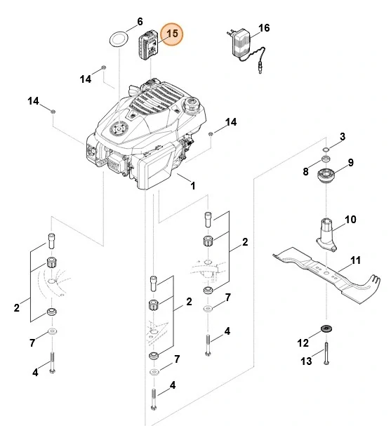 Akumulátor (10,8V) pro sekačky RM 545.1 VE, RM 650.1 VE STIHL (00004006501)