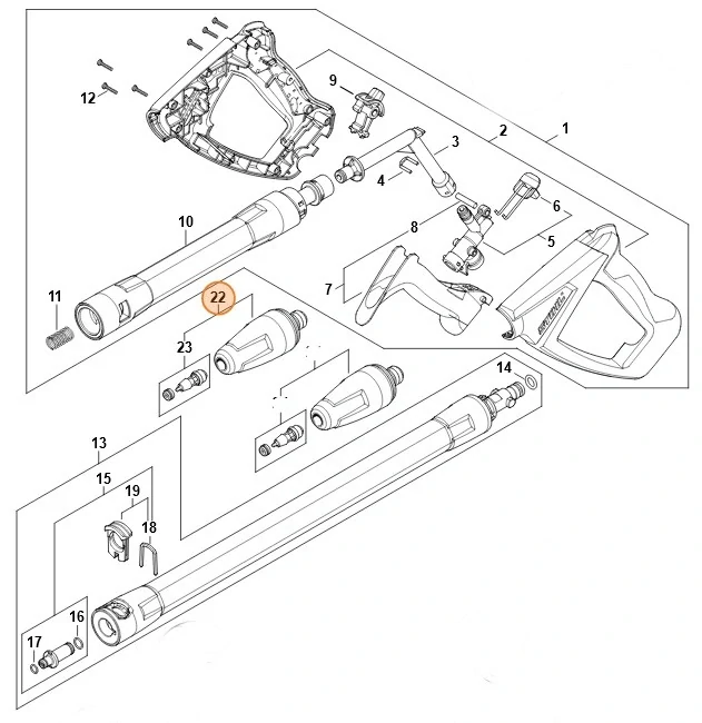Rotační tryska STIHL 1,01mm červená (49505001603)