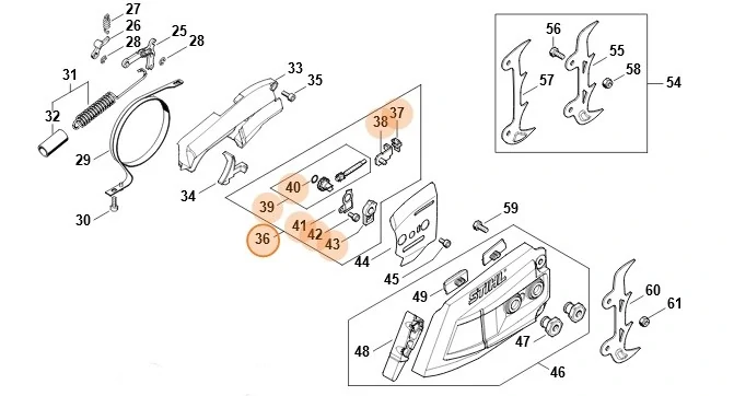 Sada zařízení pro napínání řetězu pro pilu STIHL MS 462 (MA020071002)