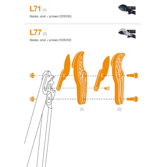 Náhradní díly pro nůžky L77 (1026292)