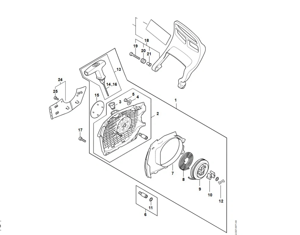 Polovina klikové skříně motorové pily STIHL MS 462 (11420202908)