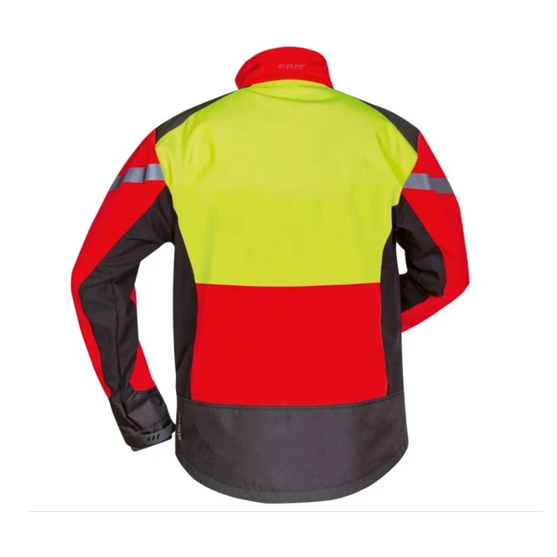 Lesnická softshellová bunda ESCHE červeno-žlutá-černá (PRA-38712) S