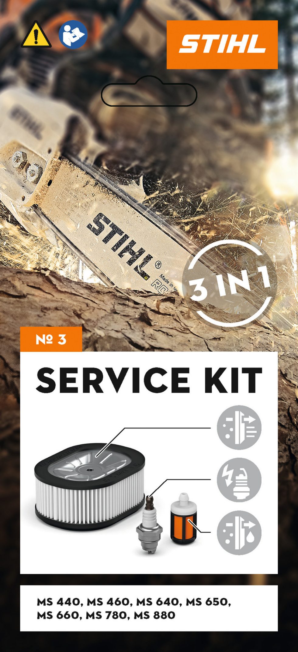 Servisní kit 3 pro pily STIHL MS 440, MS 460, MS 640, MS 650, MS 660, MS 780 a MS 880  (11240074101)