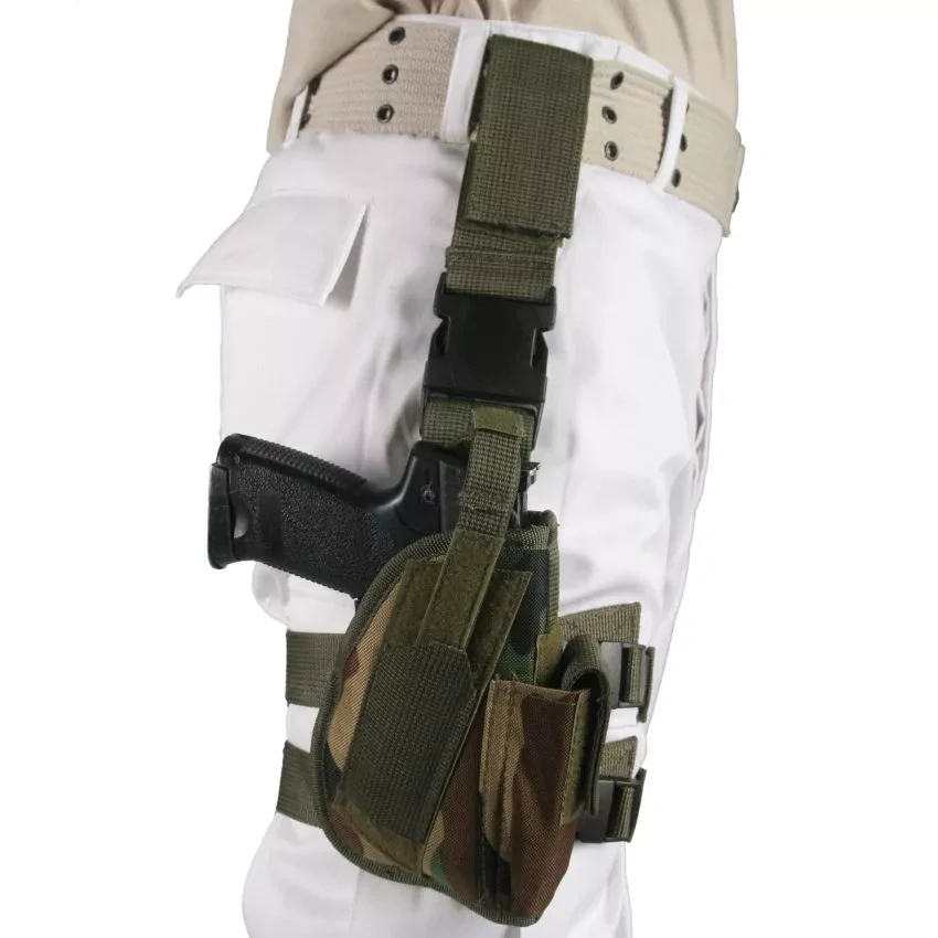 Pouzdro pistolové STEHENNÍ KLASIC Woodland PRO PRAVÁKY