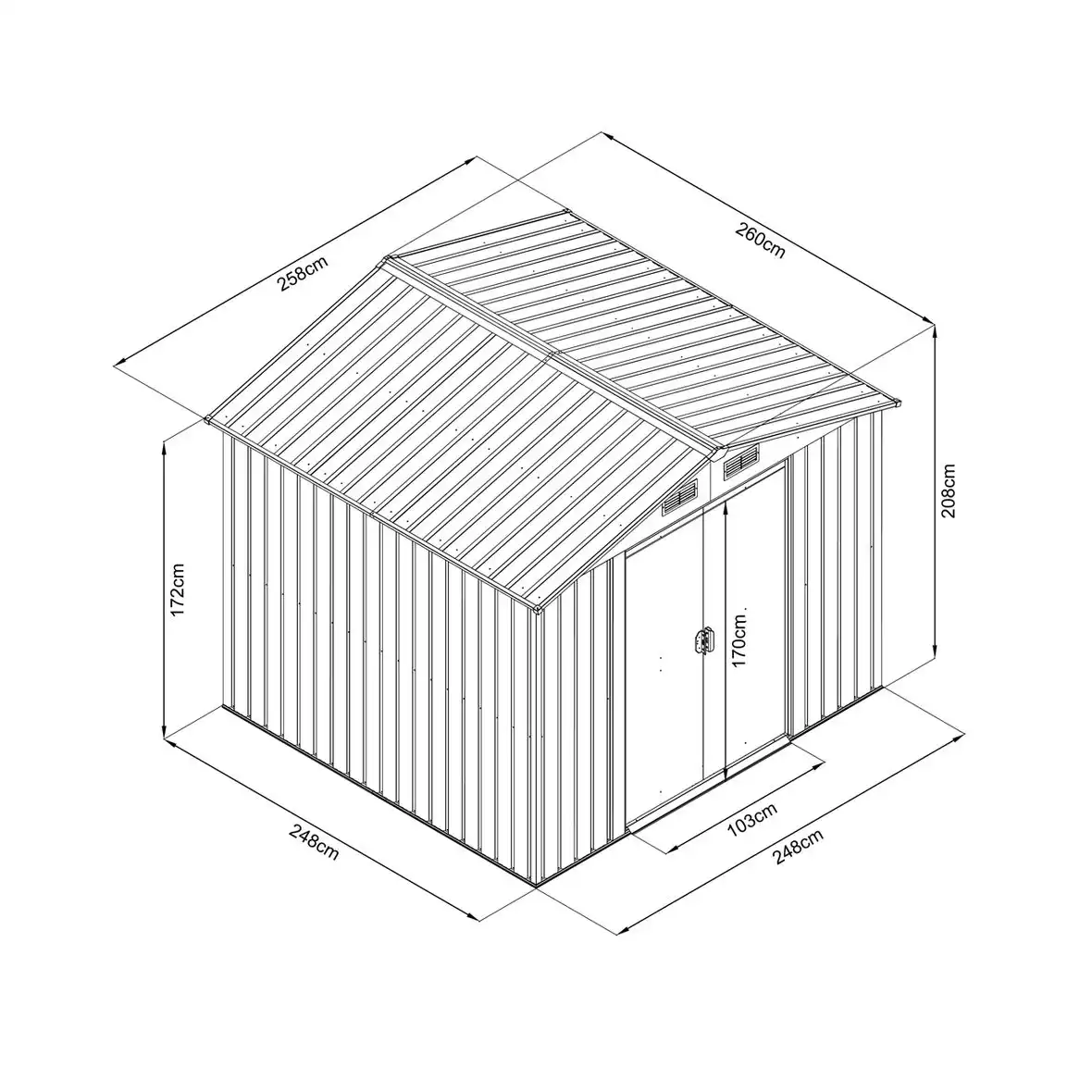 Zahradní domek - HECHT 8X8 PLUS