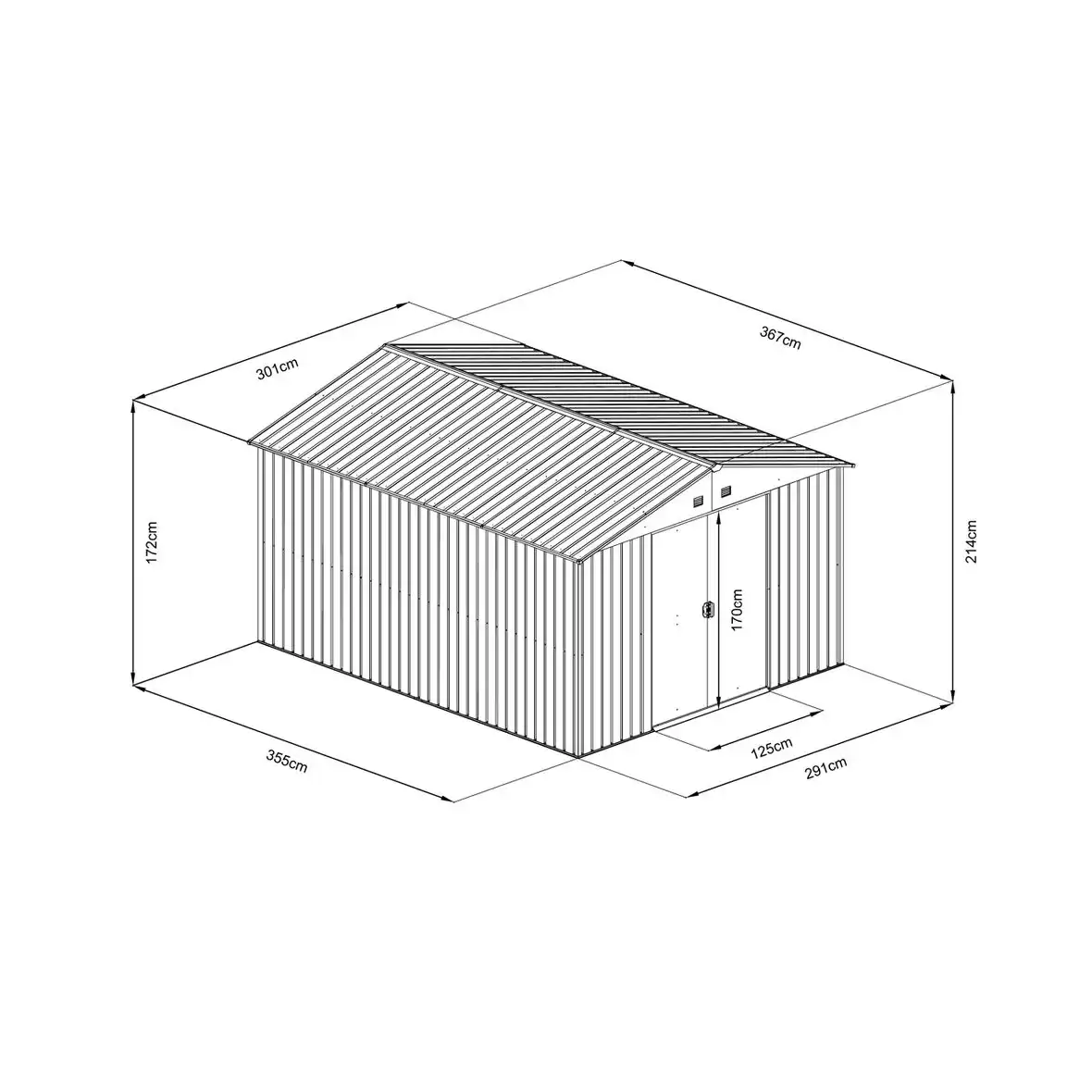 Zahradní domek - HECHT 12X10 PLUS