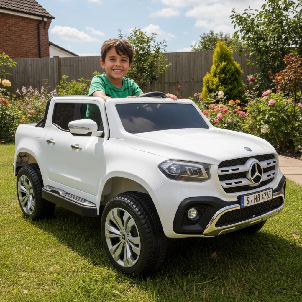 Dětské akumulátorové autíčko HECHT - Mercedes-Benz XMX606 WHITE 4×4