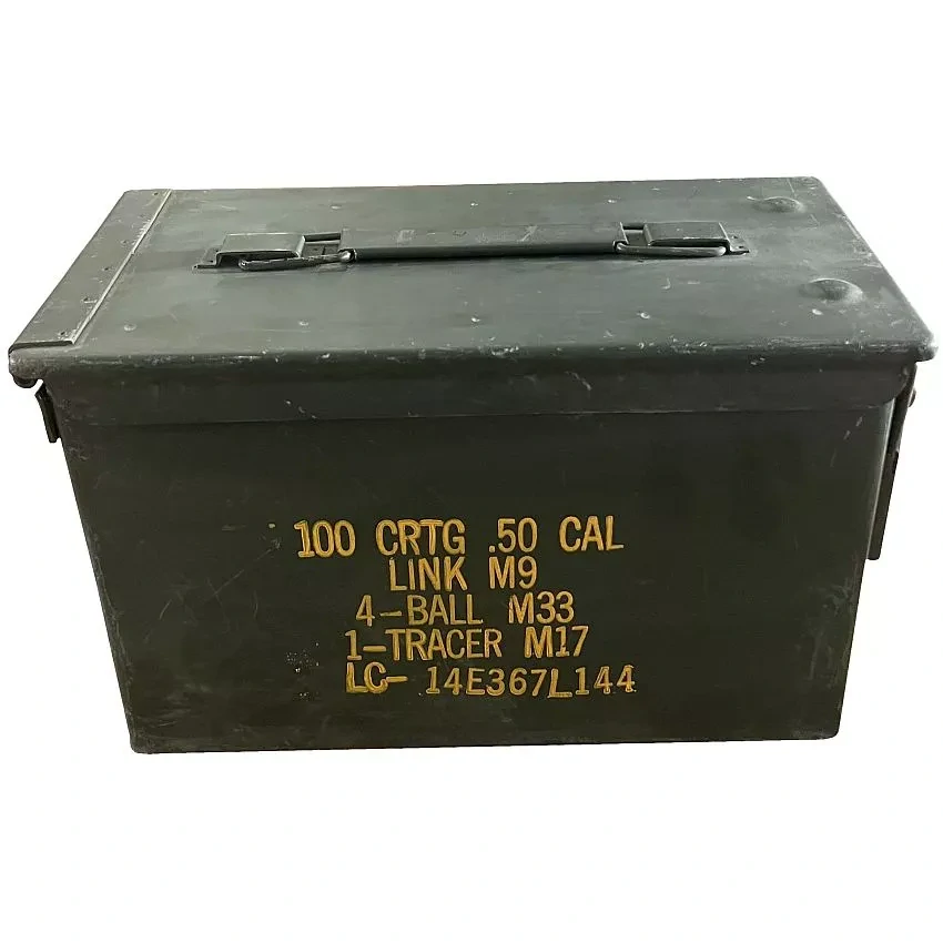 Vojenská kovová bedna na munici cal.50 použitá