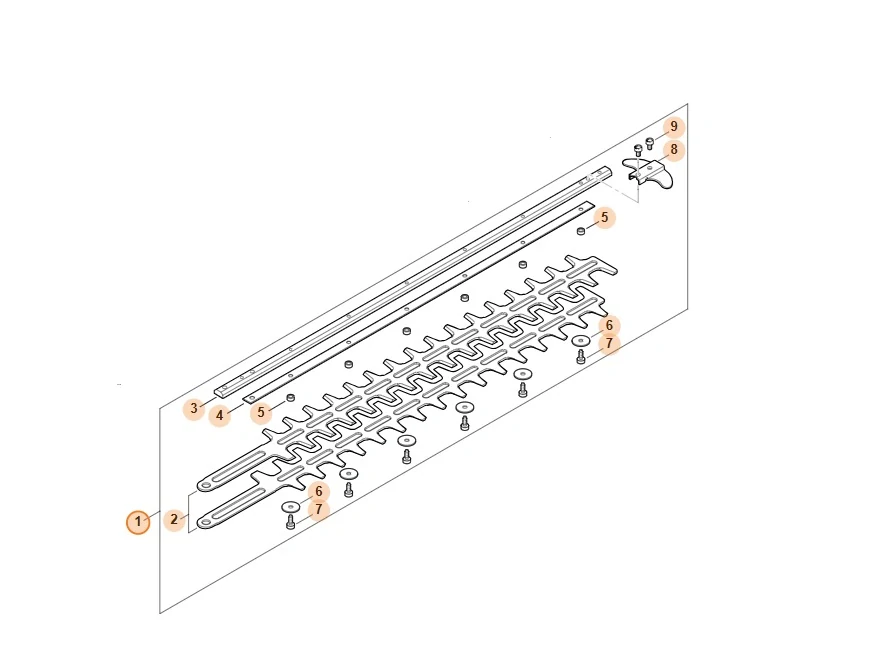Náhradní nože 50cm plotostřihu HLA 66, HLA 86 STIHL (48597106050)