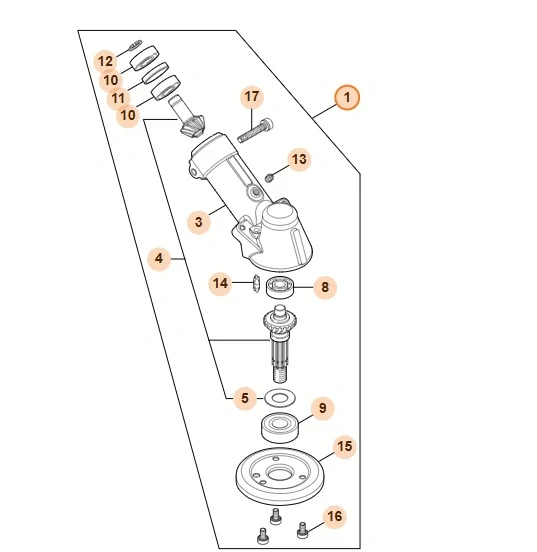 Úhlová převodovka pro STIHL FS 410 C (41476400104)