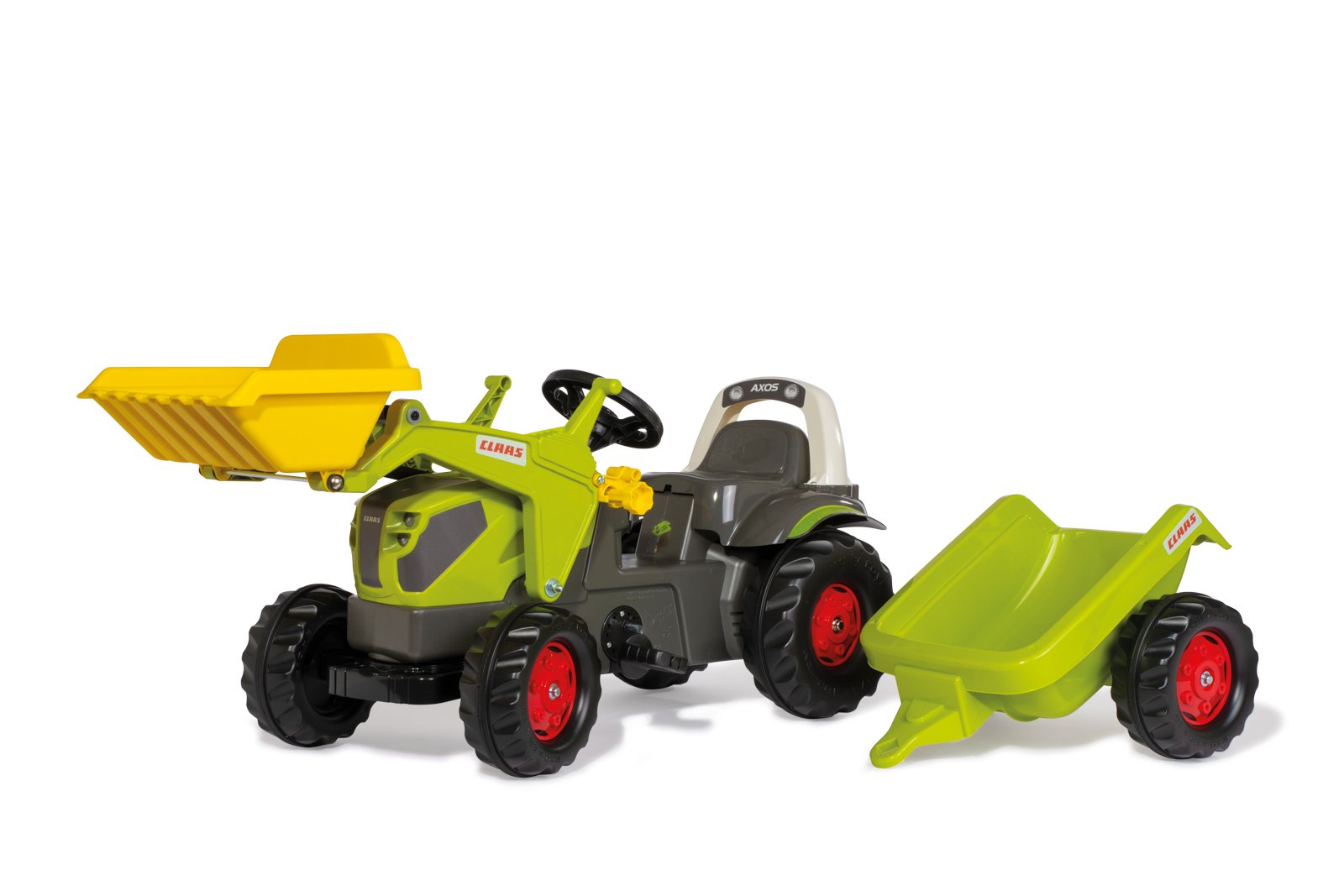 RollyKid Claas Axos s čelním nakladačem a přívěsem (025169)