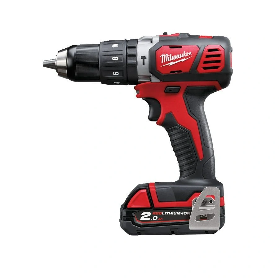 Milwaukee M18 BPD-202X aku příklepová vrtačka 2x 2,0 Ah