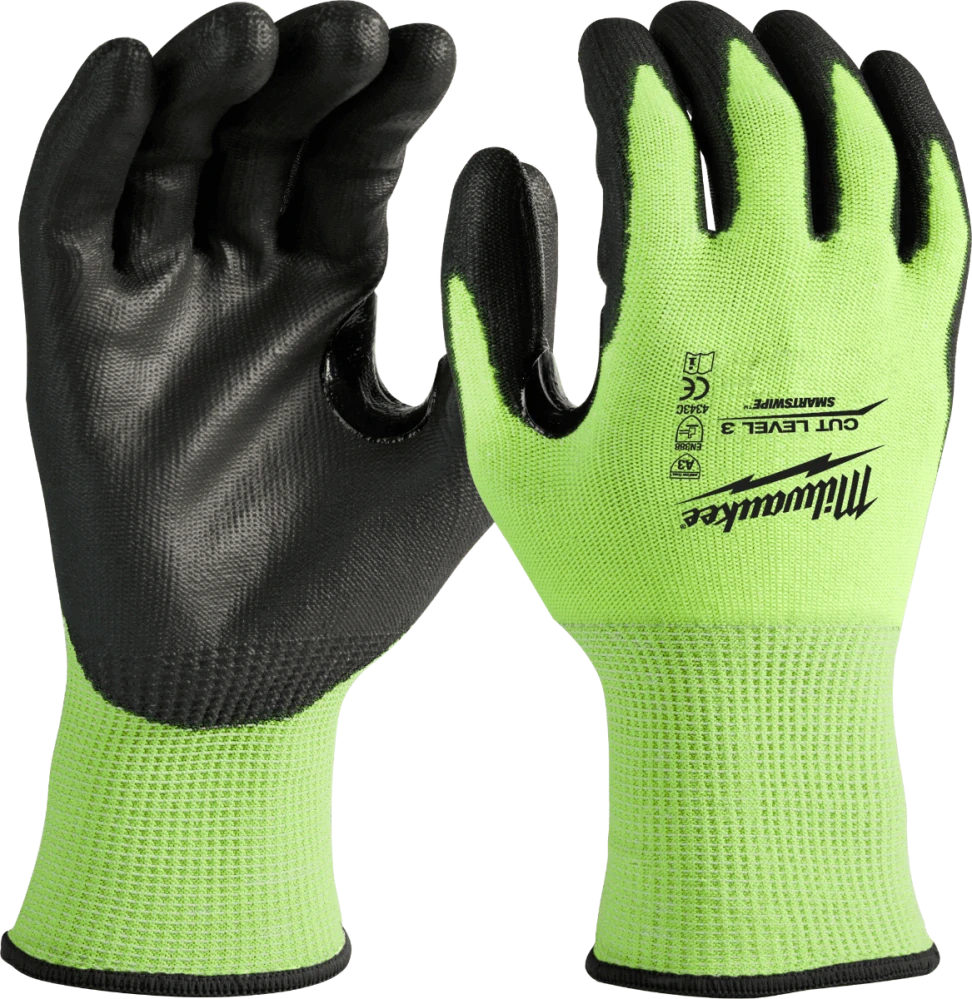 Milwaukee 144 párů HI-VISIBLE rukavic proti proříznutí C velikost M