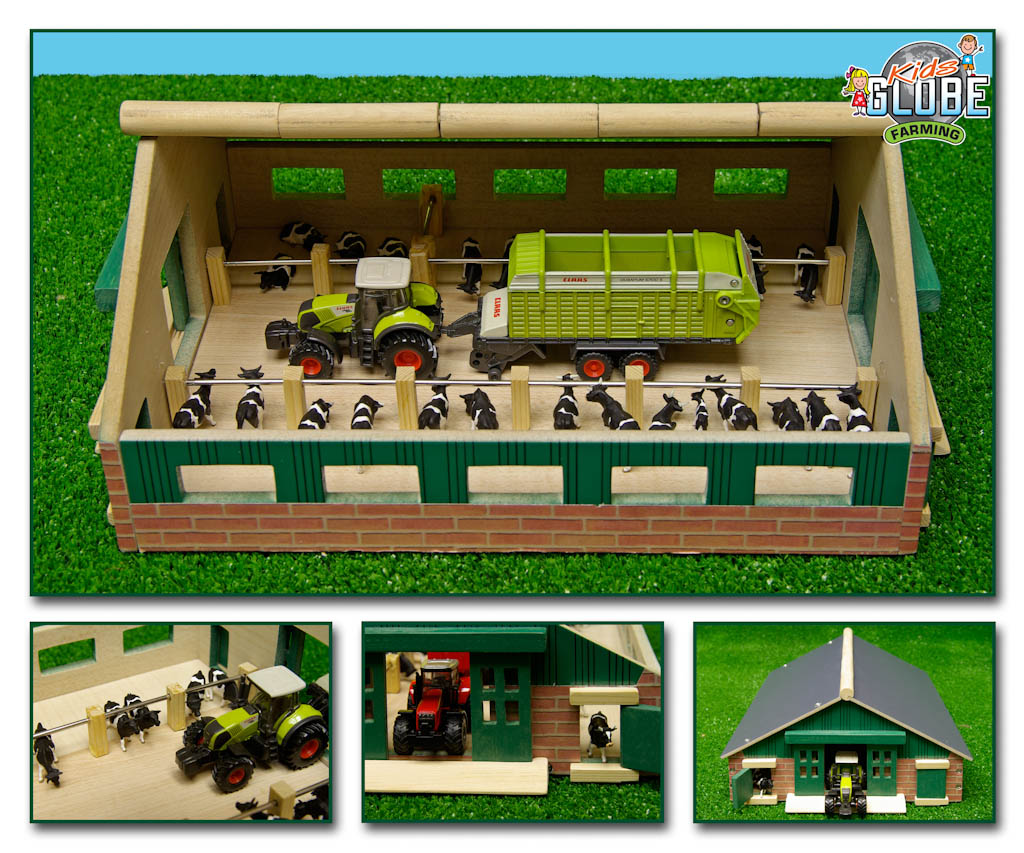 Dřevěný domeček Kravín 1:87, 300x210x122 mm (610492)