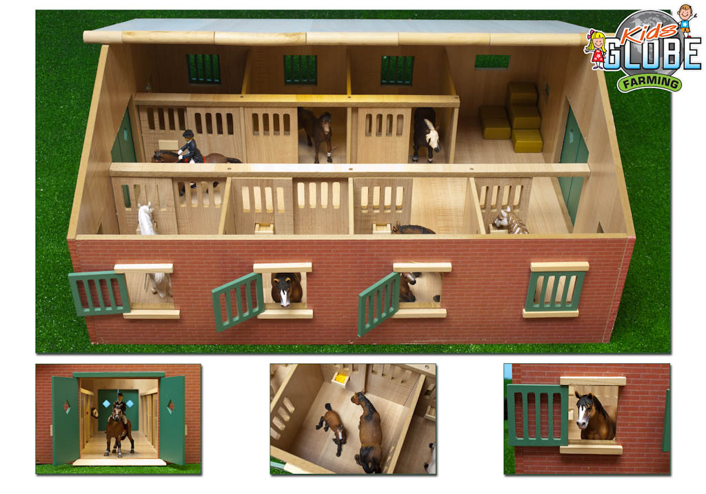 Maštal stáj pro stáj koně 1:24, 72,5x60x37,5 cm (610595)