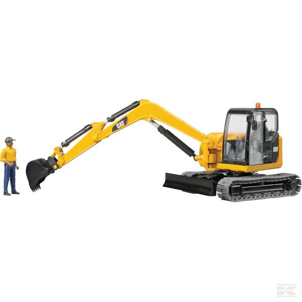 Pásový minibagr Caterpillar s figurkou stavebního dělníka Bruder 02466