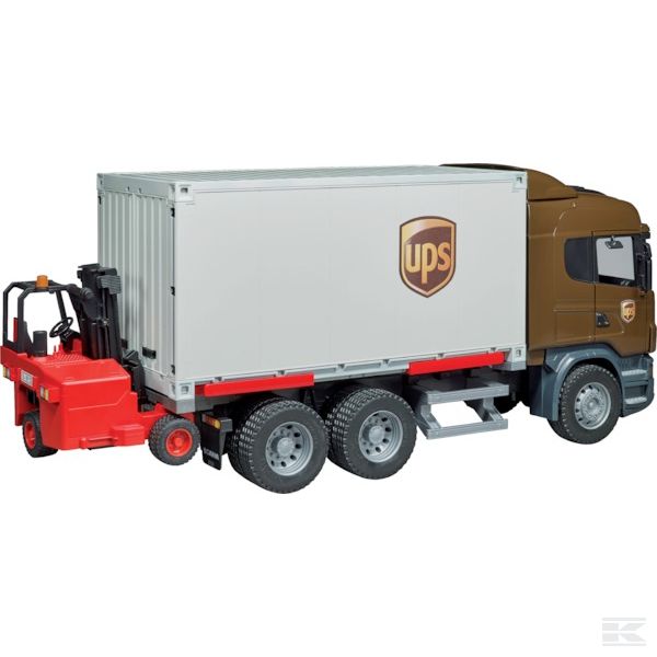 Scania UPS nákladní vůz s VZV Bruder 03581