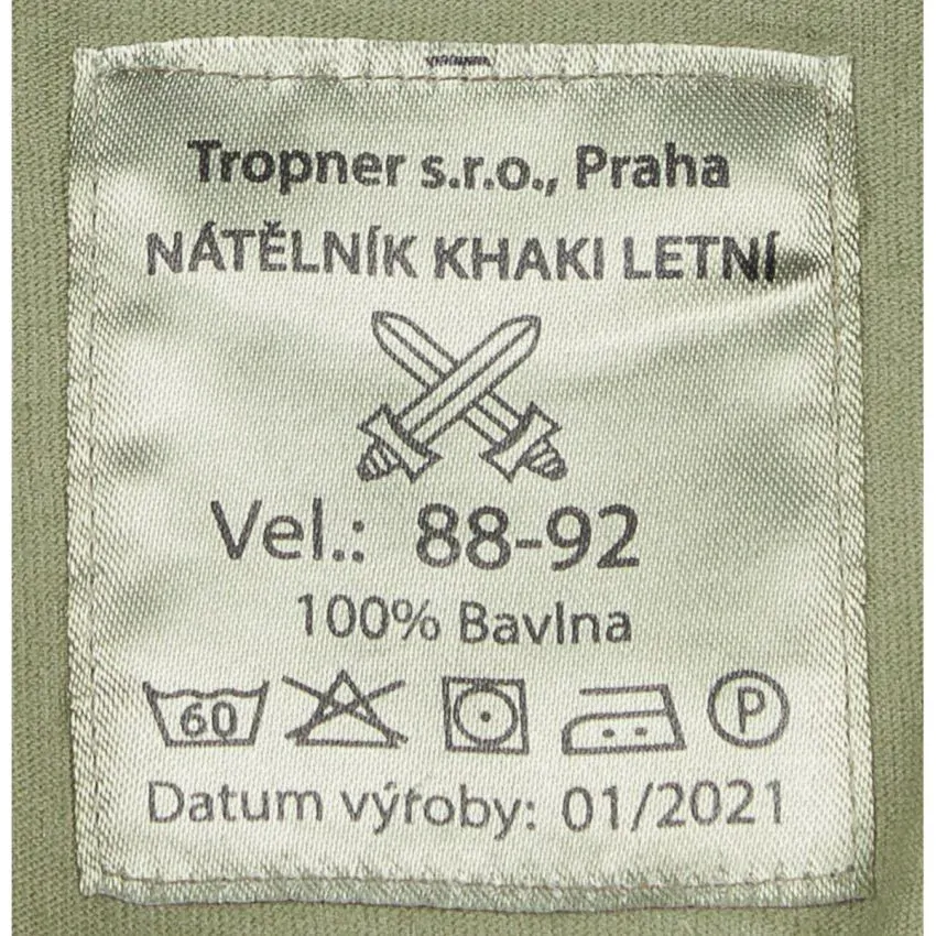 Triko Česká armáda KHAKI krátký rukáv
