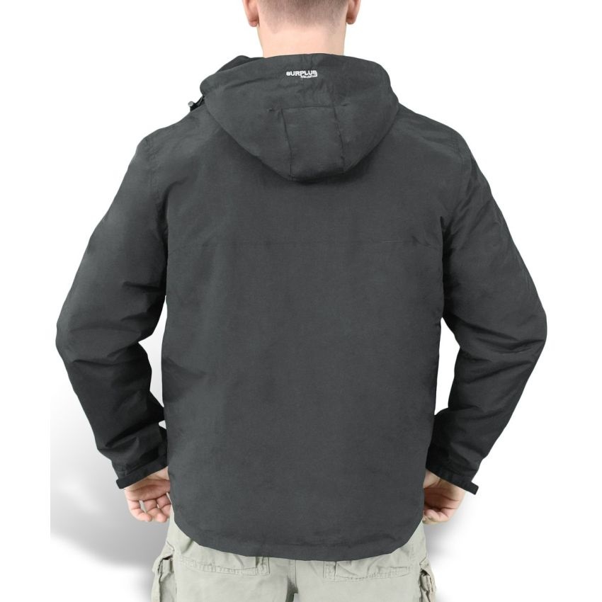 Bunda windbreaker zipper černá XXXL