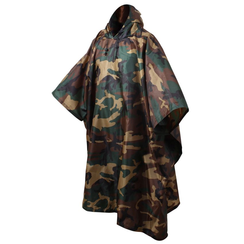 Poncho styl US ARMY woodland ROTHCO
