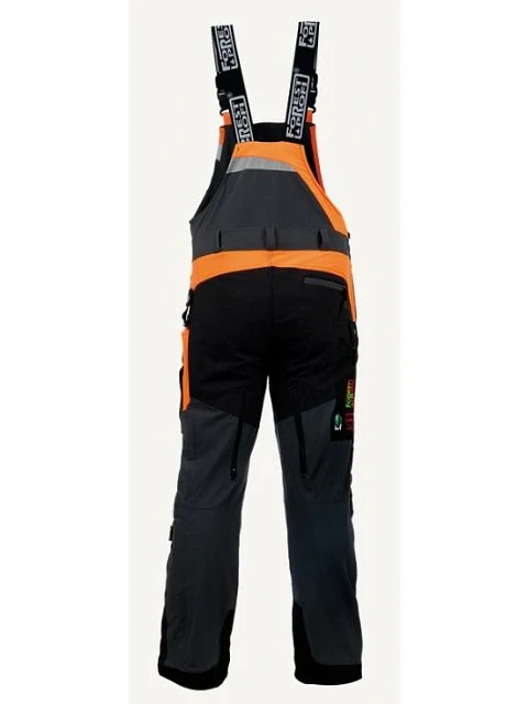 Elastické protipořezové kalhoty s laclem Profesional ForestProfi oranžovo-šedé 022191 vel. 44 / 170 cm