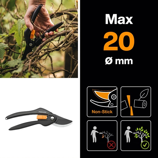 Dvoubřitové zahradní nůžky Fiskars SingleStep™ P26 (1000567)