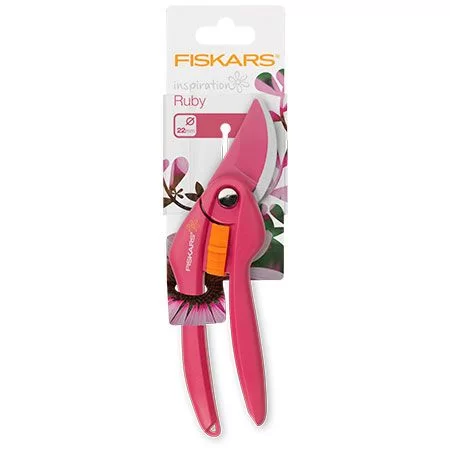 Dvoubřitové zahradní nůžky Fiskars Inspiration™ Ruby P26 (1003657)