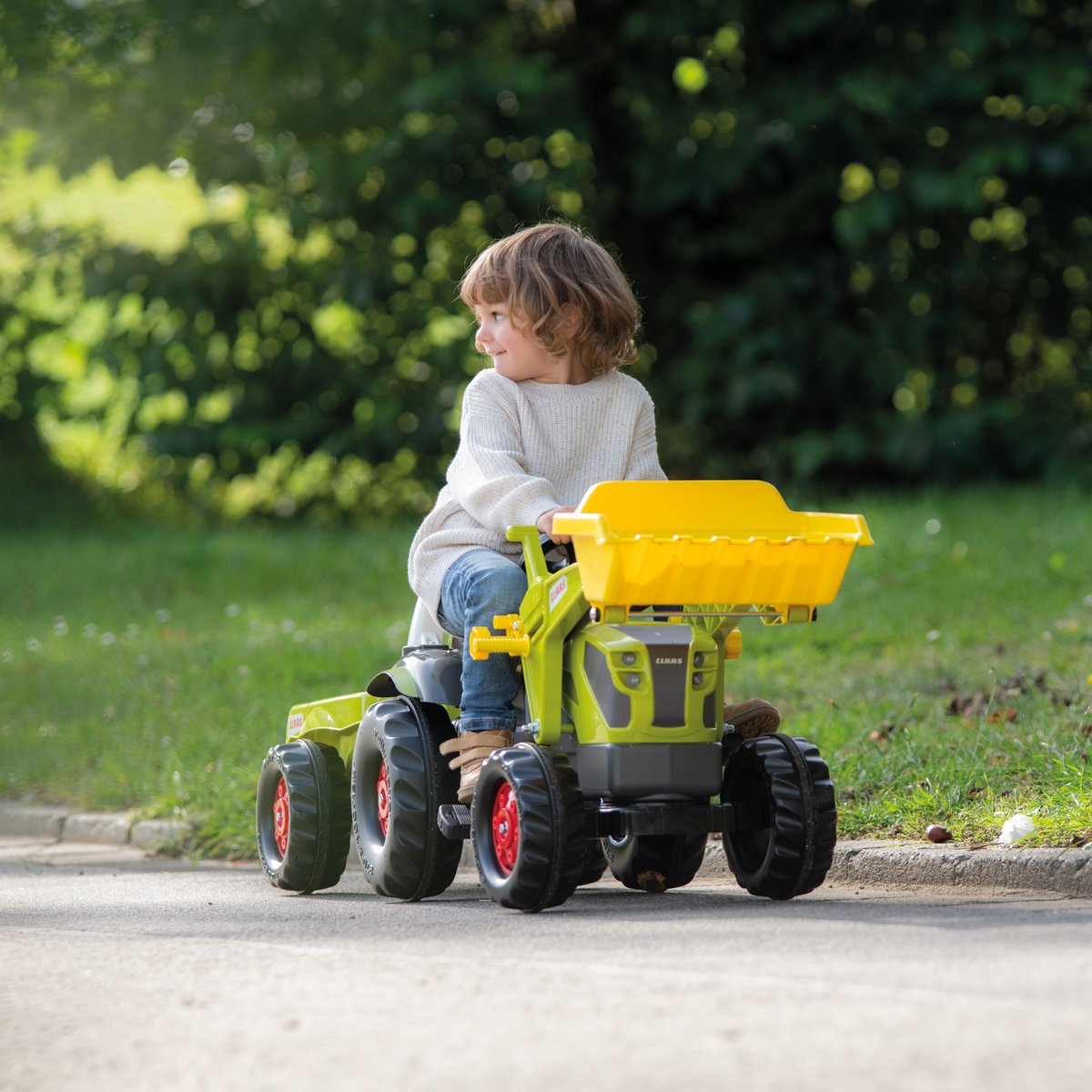 RollyKid Claas Axos s čelním nakladačem a přívěsem (025169)