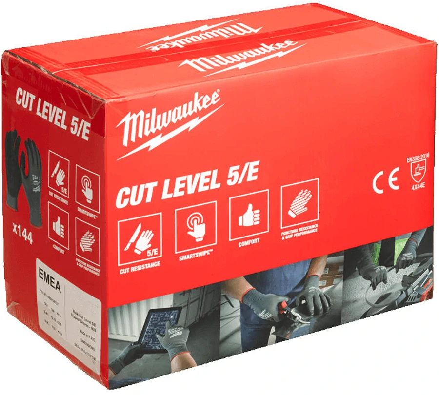 Milwaukee 144 párů rukavic odolných proti proříznutí Stupeň 5 velikost S