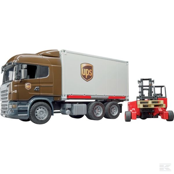 Scania UPS nákladní vůz s VZV Bruder 03581