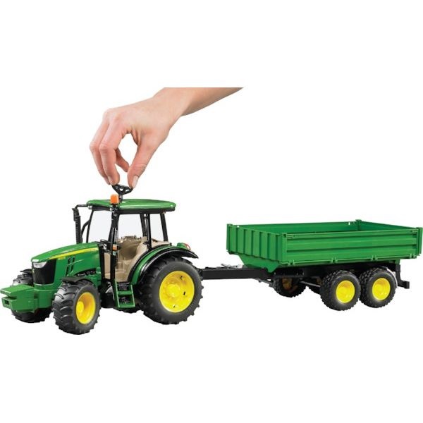 Traktor John Deere 5115M s přívěsem - Bruder 02108