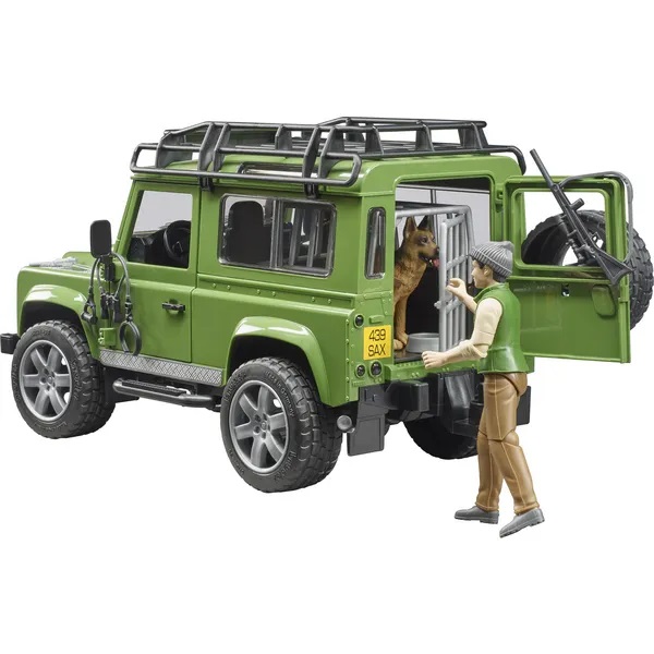 Land Rover Defender s myslivcem a se psem Bruder 02587