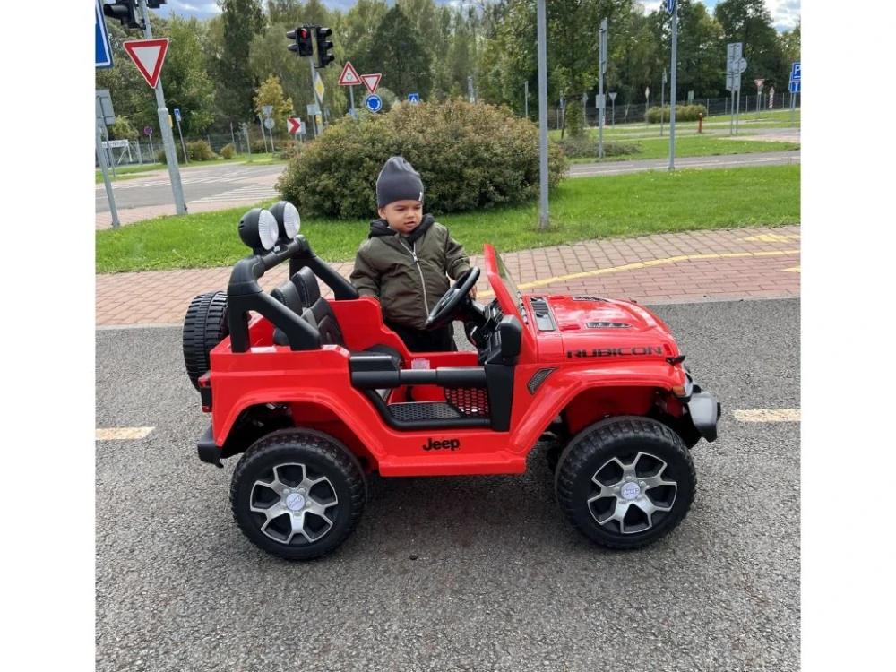 Dětské autíčko HECHT - Jeep Wrangler Rubicon Red - akumulátorové vozítko