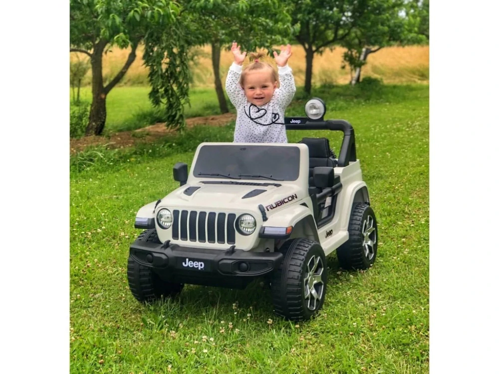 Dětské autíčko HECHT - Jeep Wrangler Rubicon White - akumulátorové vozítko