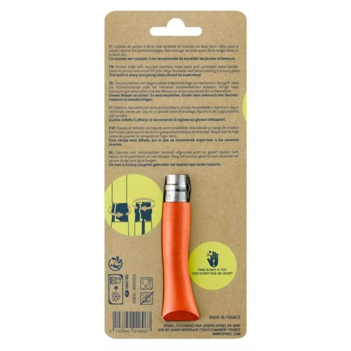 Nůž dětský VRI No.07 OPINEL oranžový
