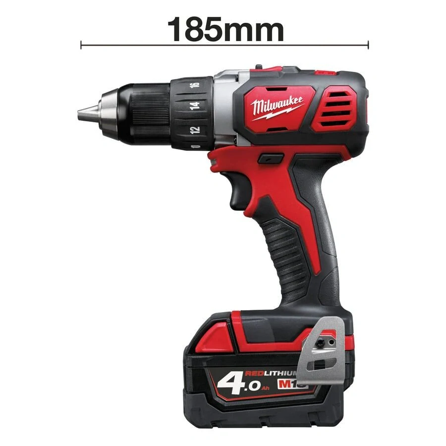 Milwaukee M18 BDD-402C aku vrtačka 60 Nm, 2× 4,0 Ah